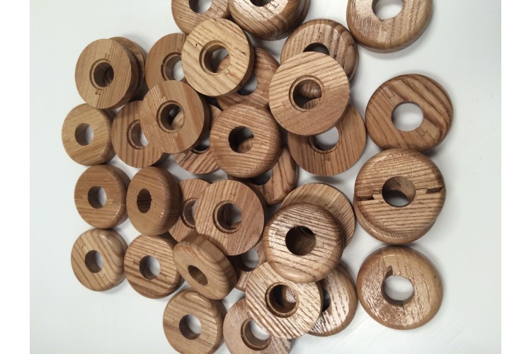 Bulk Bag of Pipe Rosette/ Covers – Solid Wood – Oak – STR209B